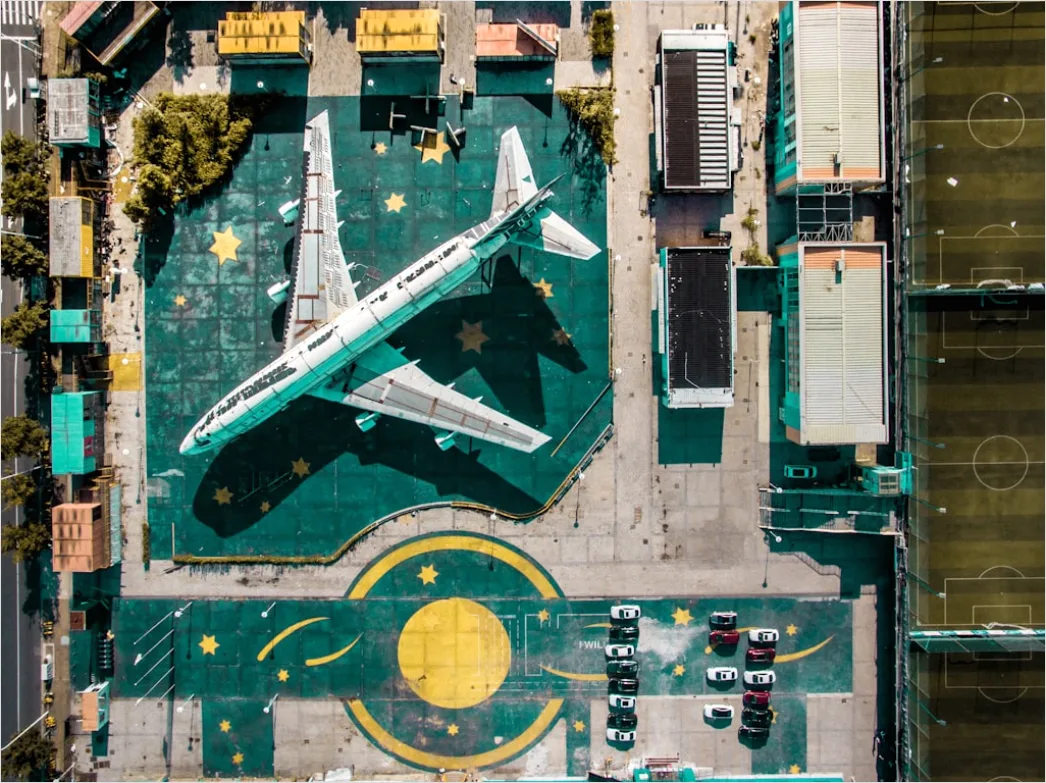 Aerial Airport Runway From Above E7bf