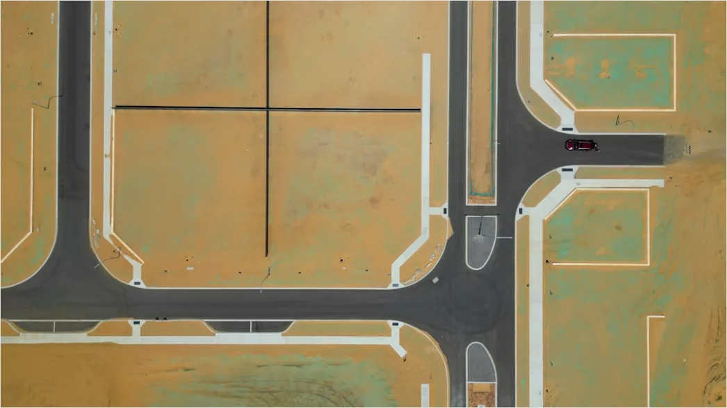 Detail Aerial Airport Runway From Above Number 13