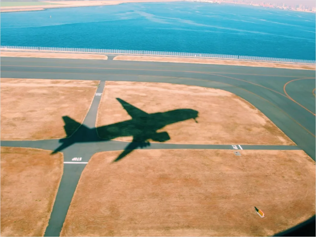 Detail Aerial Airport Runway From Above Number 16