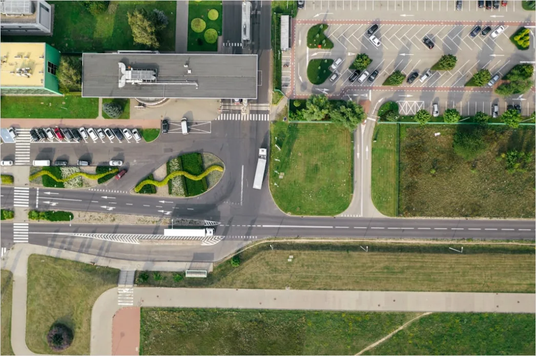Detail Aerial Airport Runway From Above Number 17