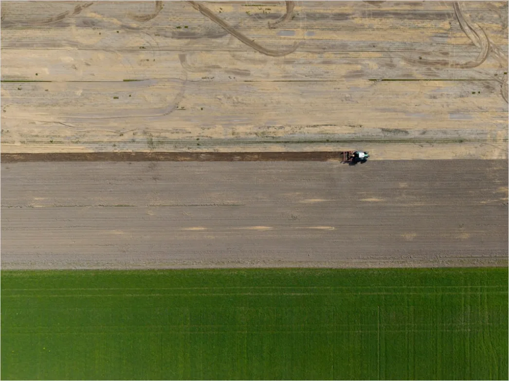 Detail Aerial Airport Runway From Above Number 19