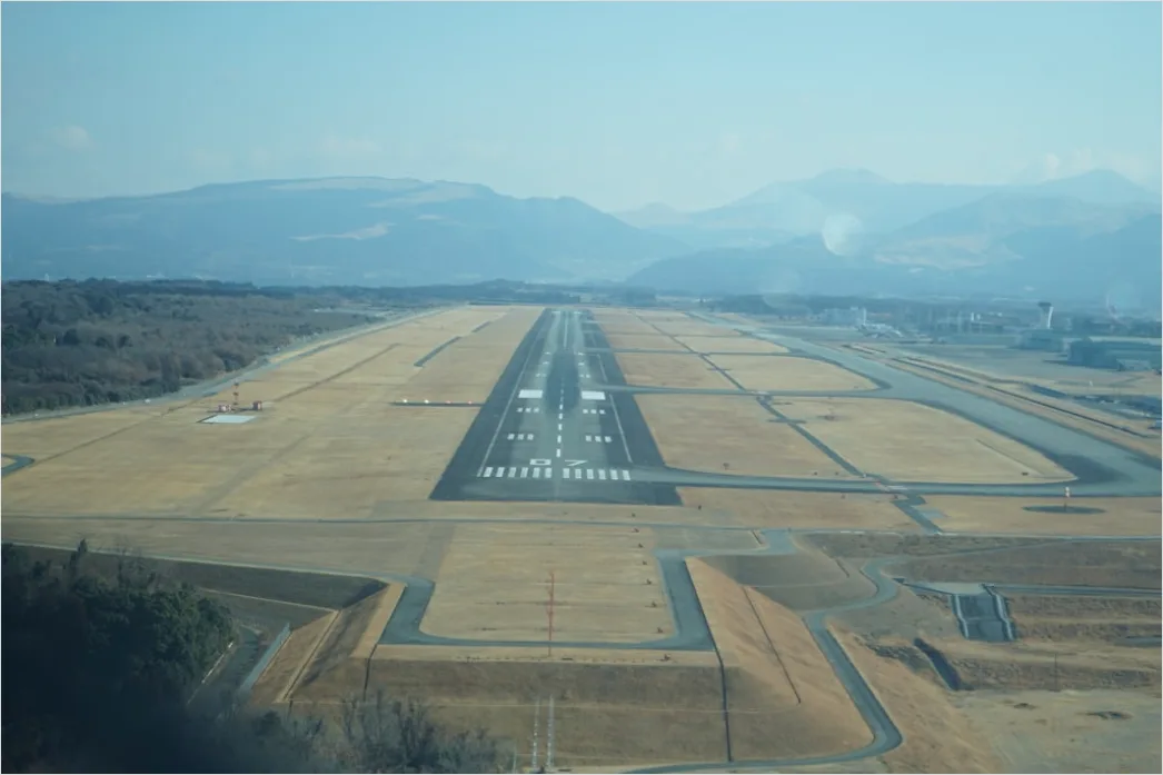 Detail Aerial Airport Runway From Above Number 9
