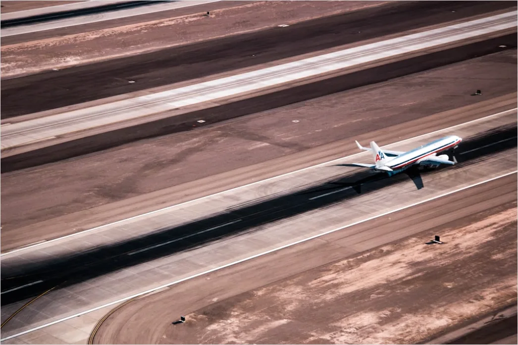 Detail Aerial Airport Runway From Above Number 10