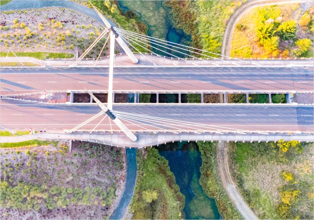 Detail Aerial Bridge From Above Number 2