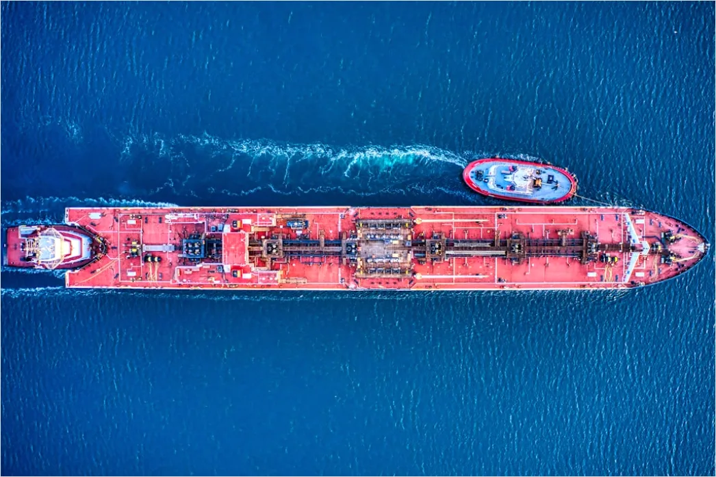 Detail Aerial Cargo Ship From Above Number 14