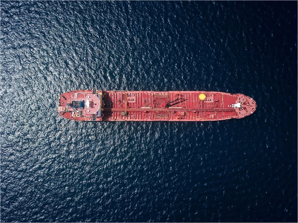 Detail Aerial Cargo Ship From Above Number 8