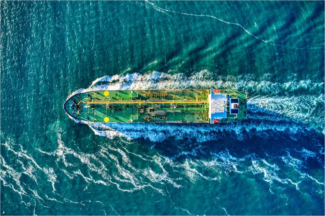 Detail Aerial Cargo Ship From Above Number 10