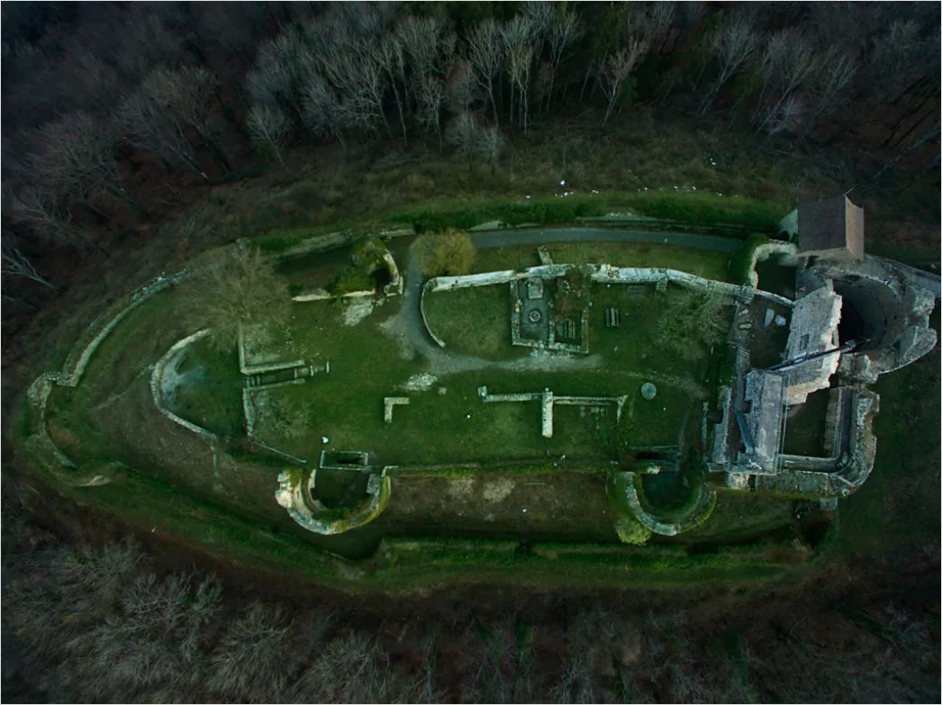 Detail Aerial Castle From Above Number 2