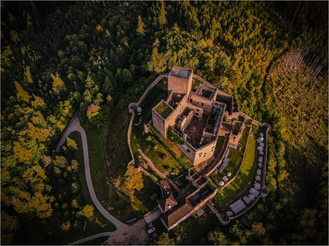 Detail Aerial Castle From Above Number 3