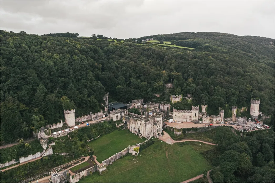 Detail Aerial Castle From Above Number 4