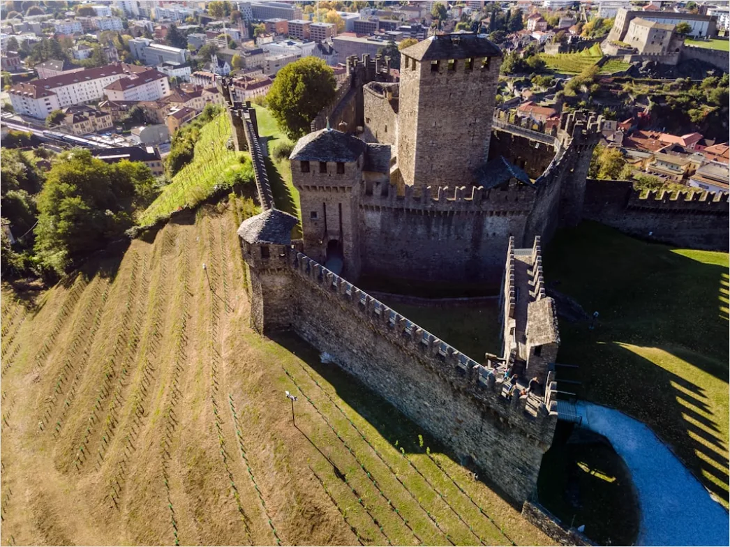 Detail Aerial Castle From Above Number 7