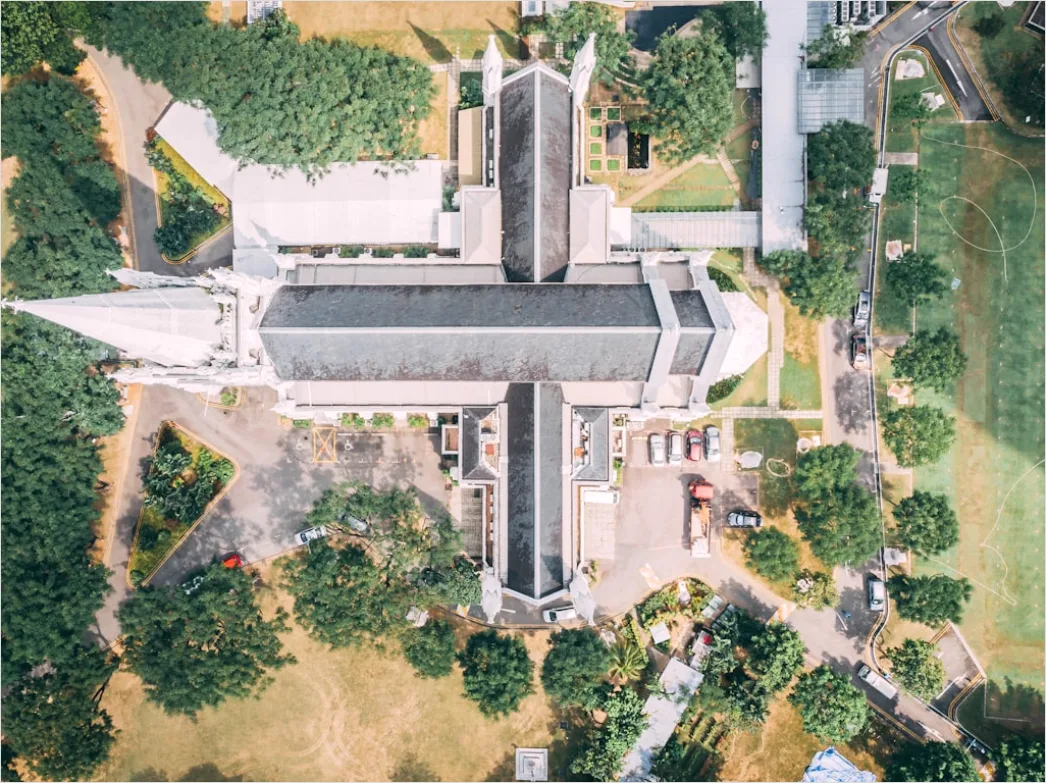 Detail Aerial Cathedral From Above Number 15