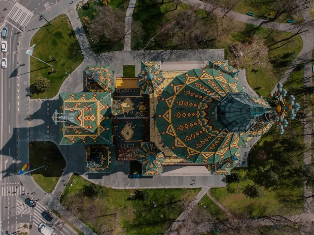 Detail Aerial Cathedral From Above Number 16