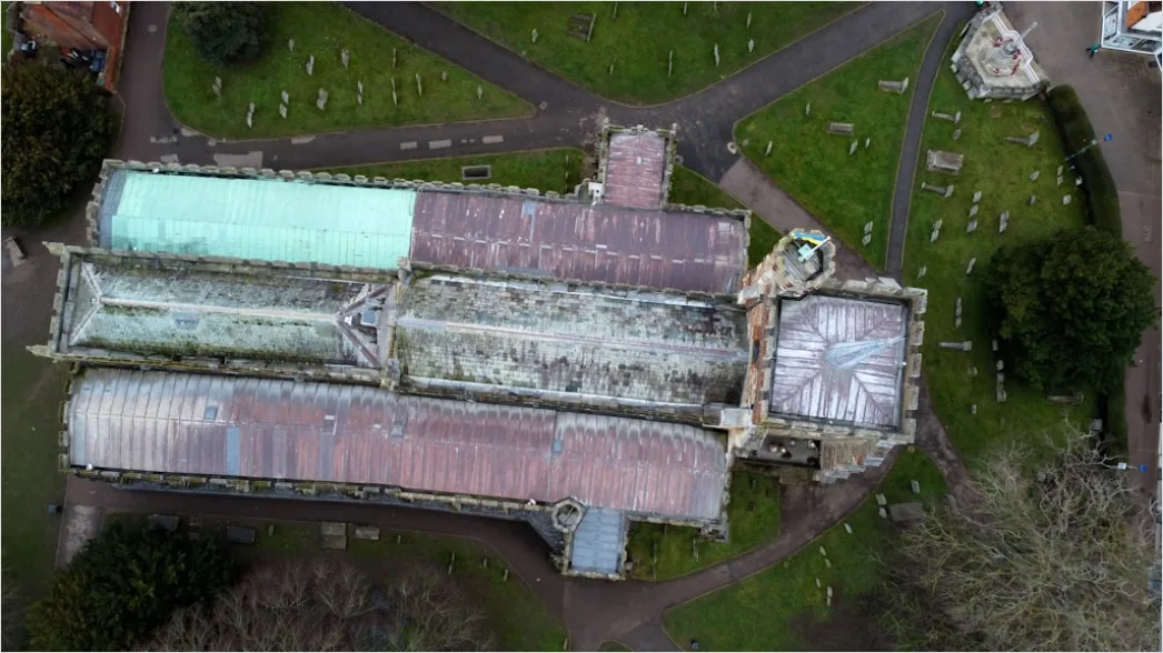 Detail Aerial Cathedral From Above Number 17