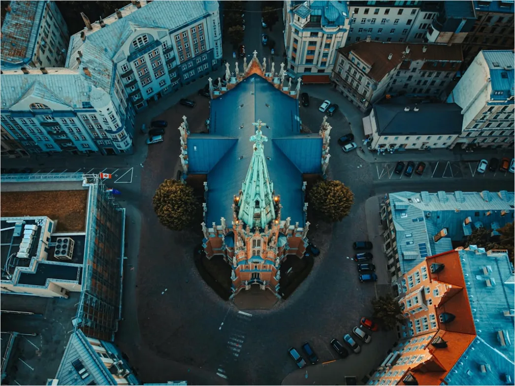 Detail Aerial Cathedral From Above Number 18