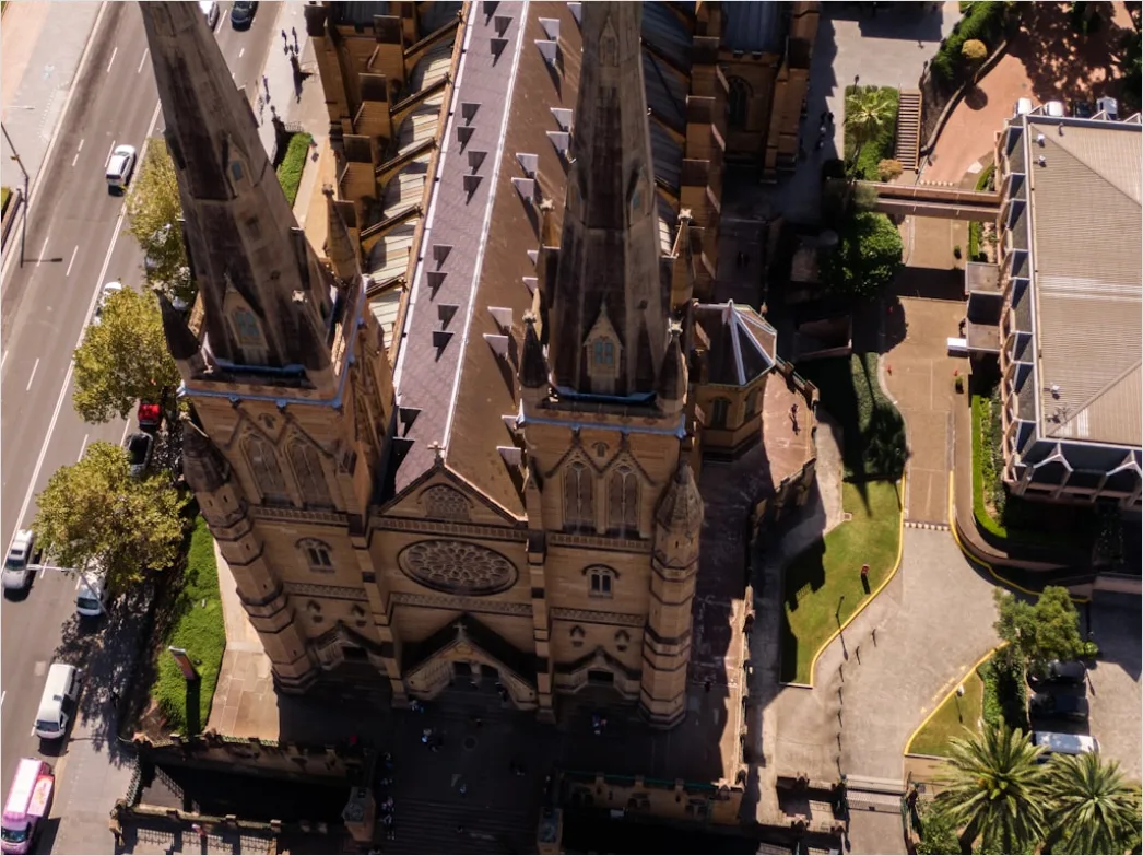 Detail Aerial Cathedral From Above Number 4