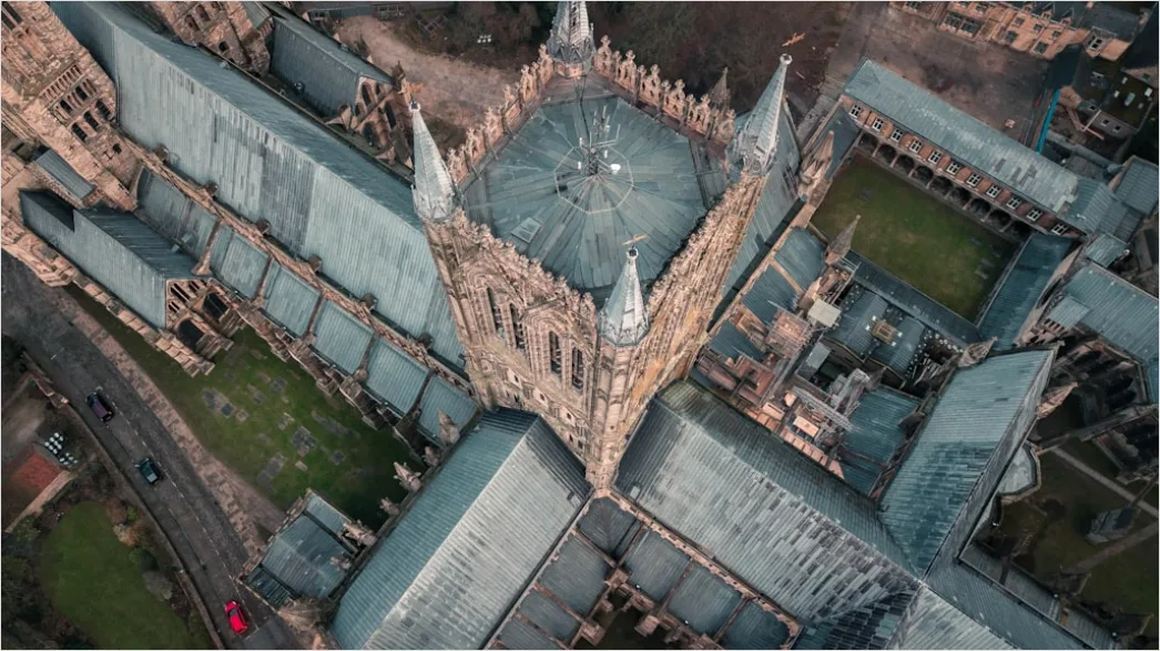 Detail Aerial Cathedral From Above Number 5