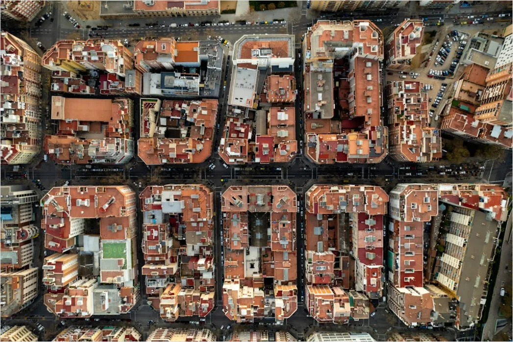 Detail Aerial City Blocks Pattern Number 3