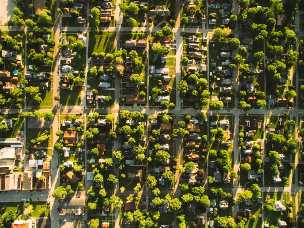 Detail Aerial City Blocks Pattern Number 4