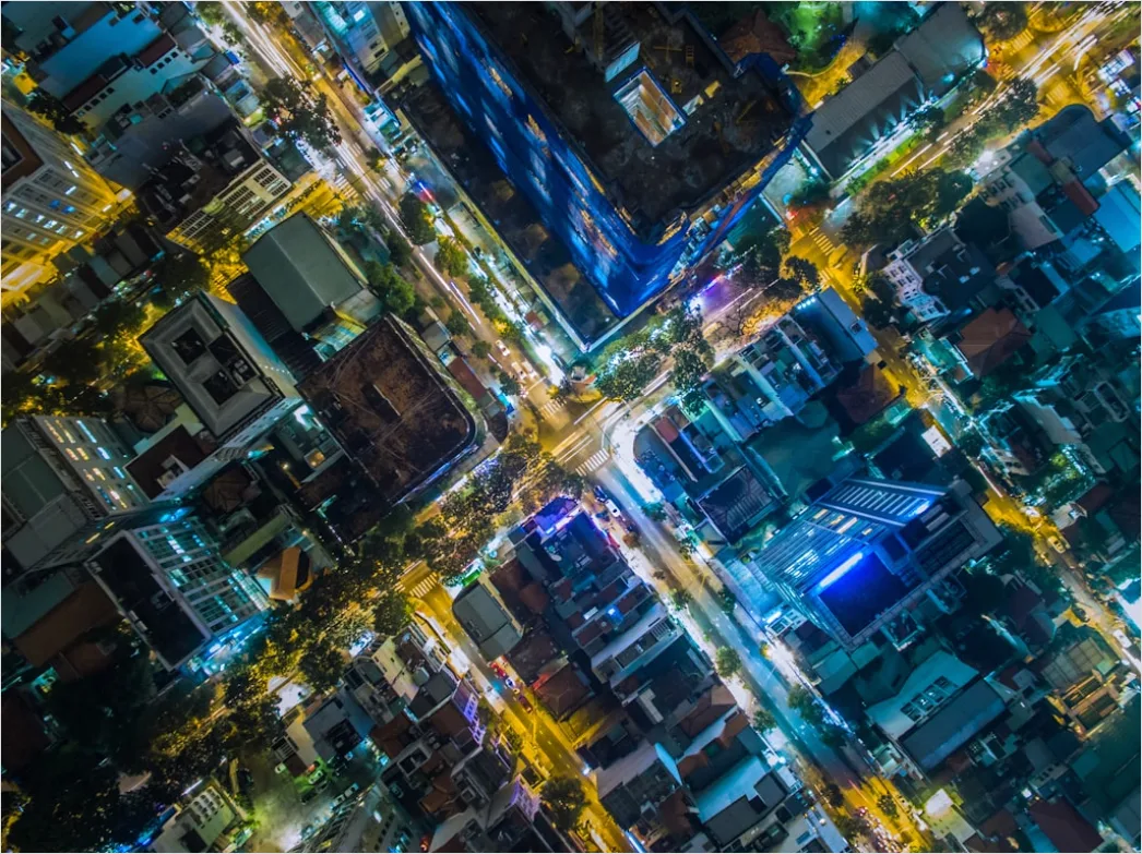 Detail Aerial City Grid Pattern Number 2