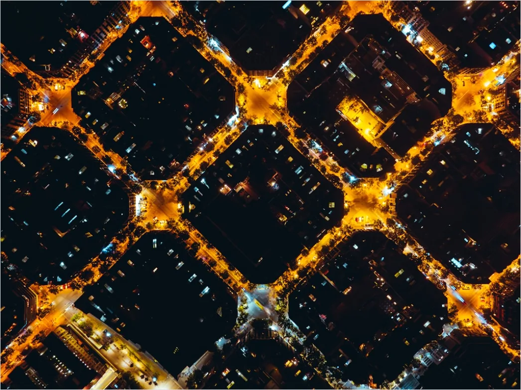 Detail Aerial City Grid Pattern Number 11
