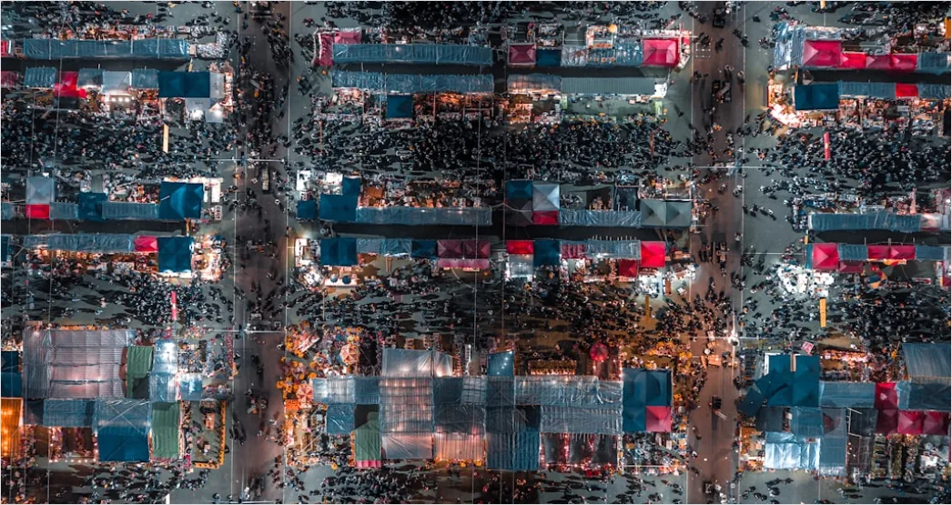 Detail Aerial City Grid Pattern Number 15