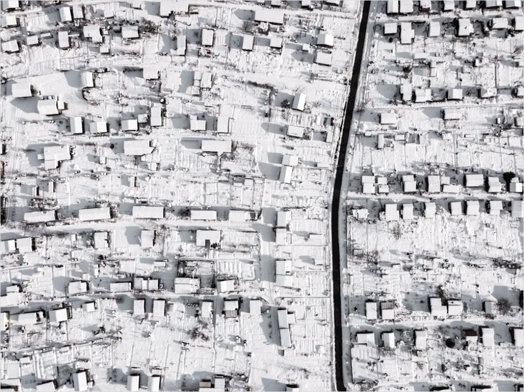 Detail Aerial City Grid Pattern Number 16