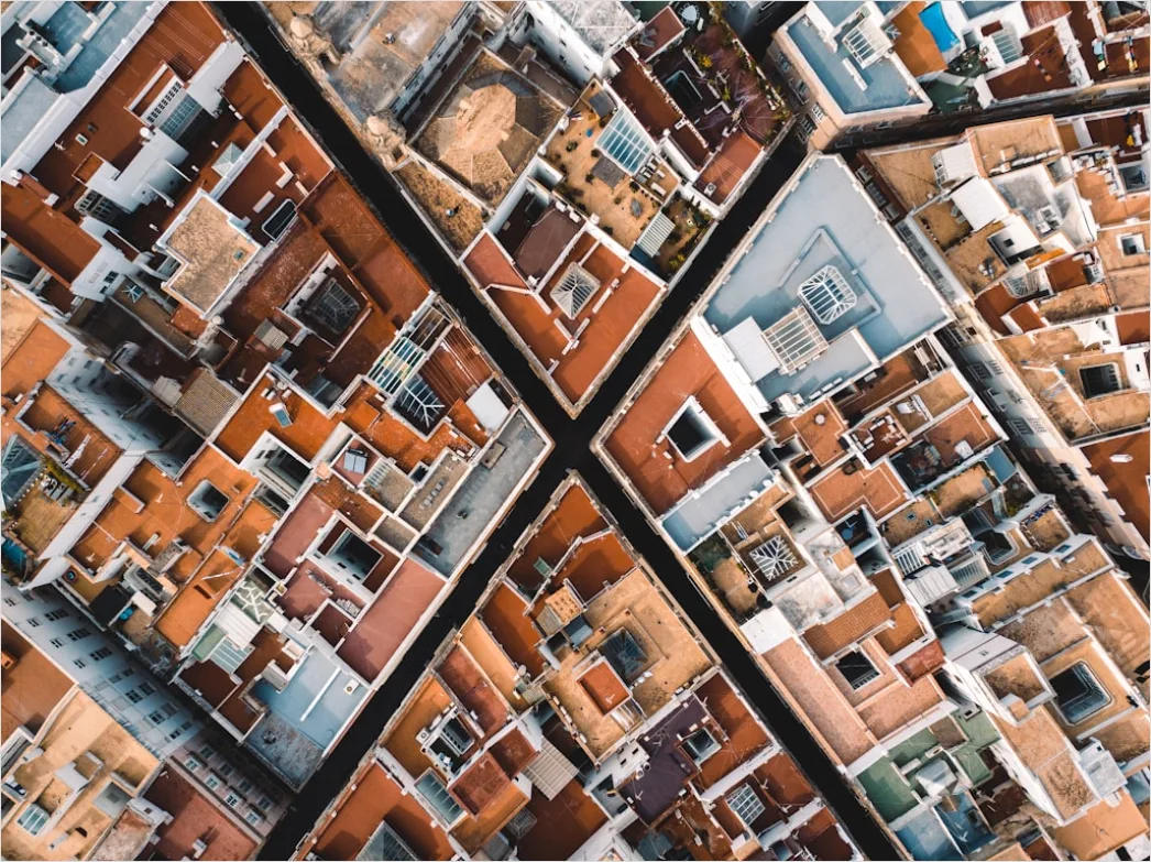Detail Aerial City Grid Pattern Number 19