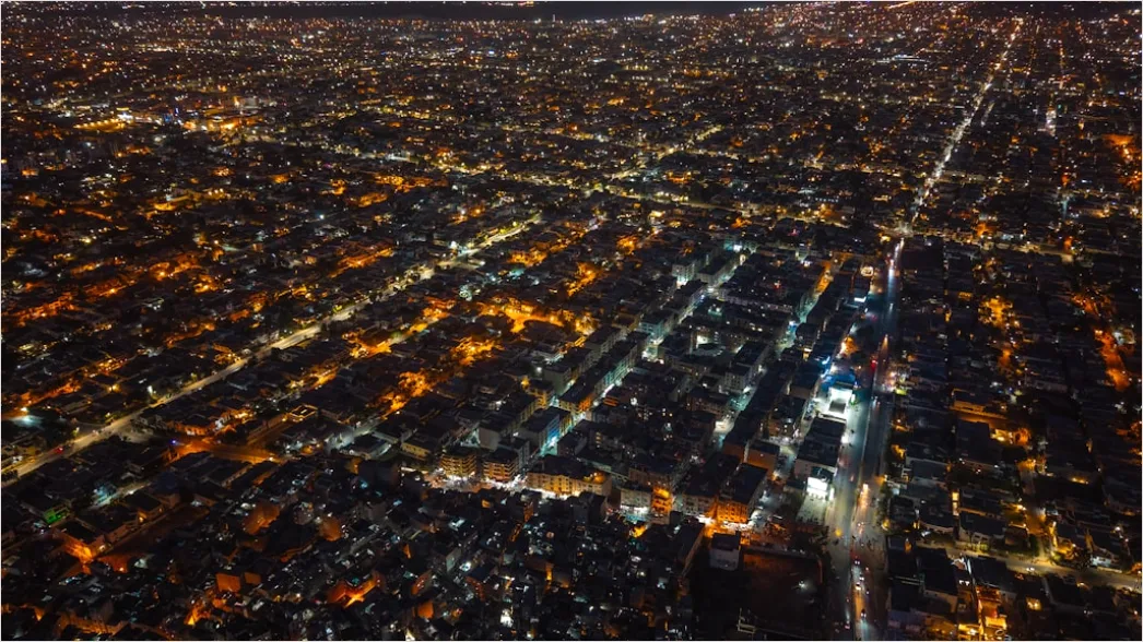 Detail Aerial City Grid Pattern Number 6