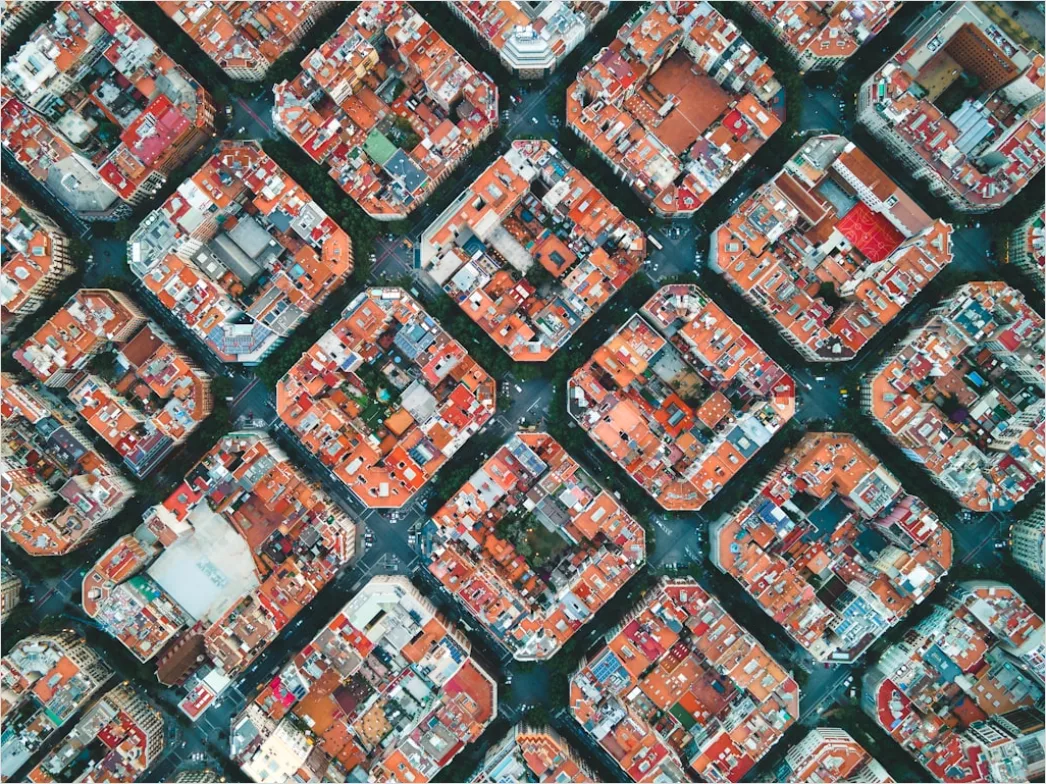Detail Aerial City Grid Pattern Number 10