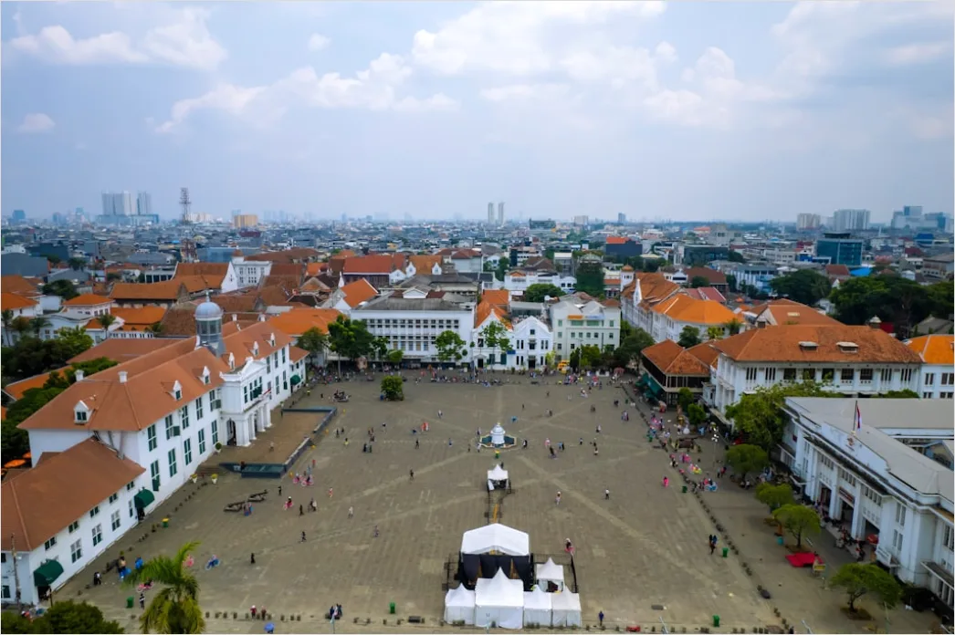 Detail Aerial City Square From Above Number 12