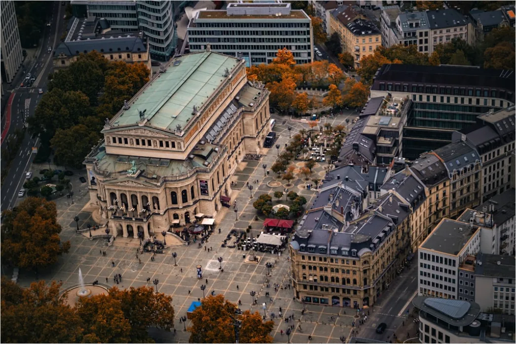 Detail Aerial City Square From Above Number 14