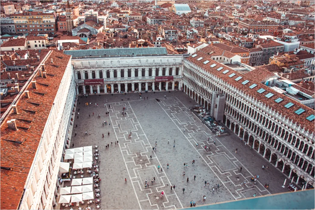 Detail Aerial City Square From Above Number 16