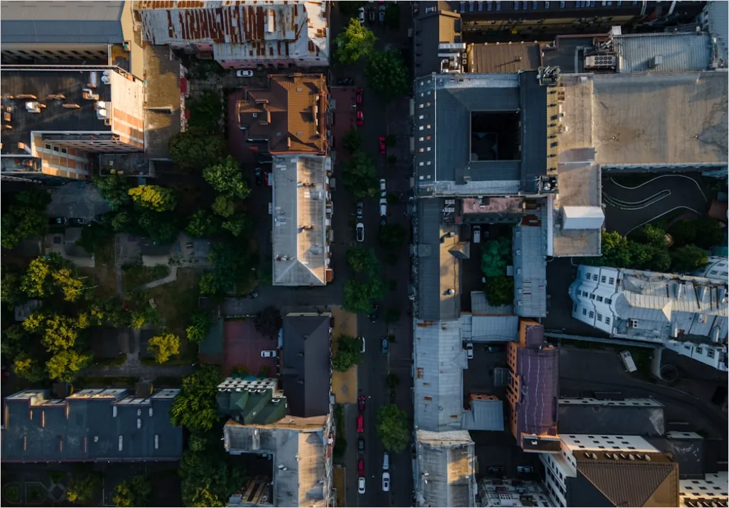 Detail Aerial City Square From Above Number 5