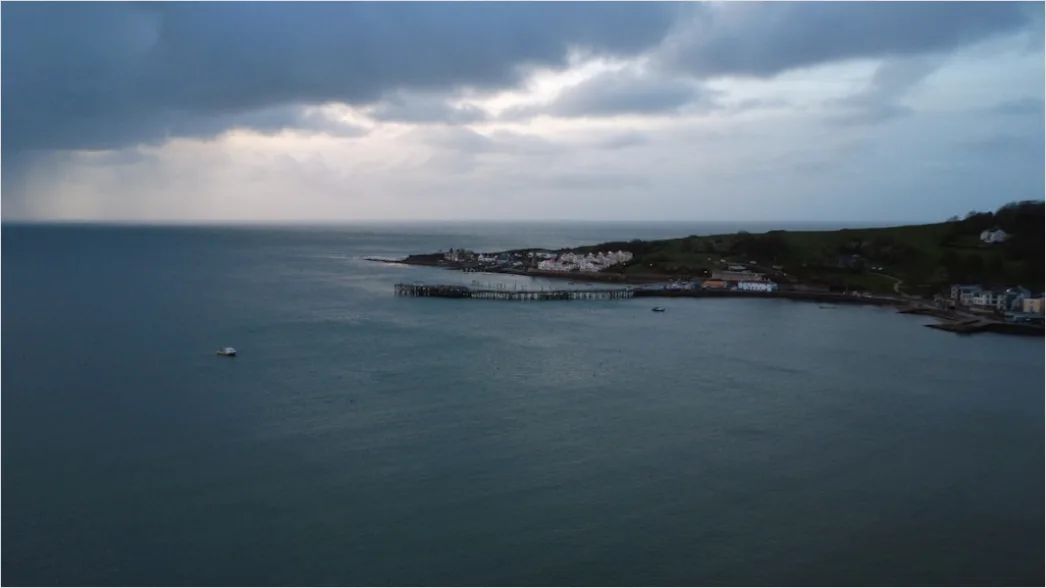 Detail Aerial Cloudy Day Coastline Number 16