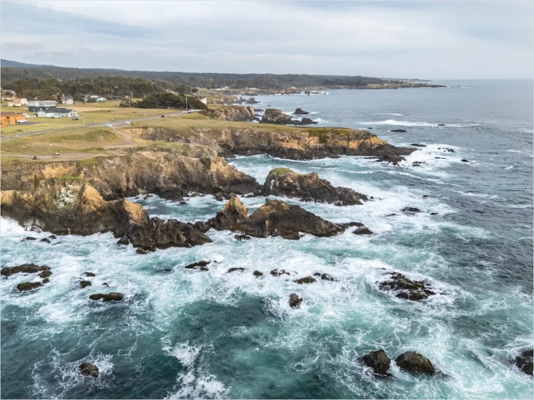 Detail Aerial Cloudy Day Coastline Number 17