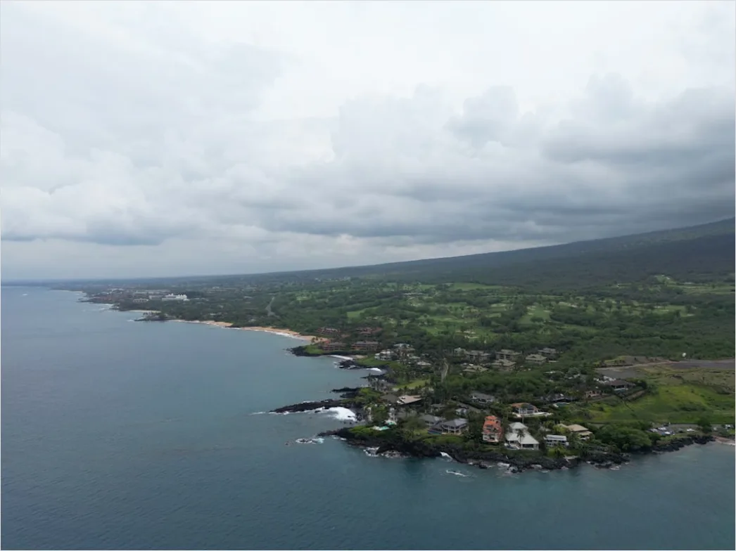 Detail Aerial Cloudy Day Coastline Number 19