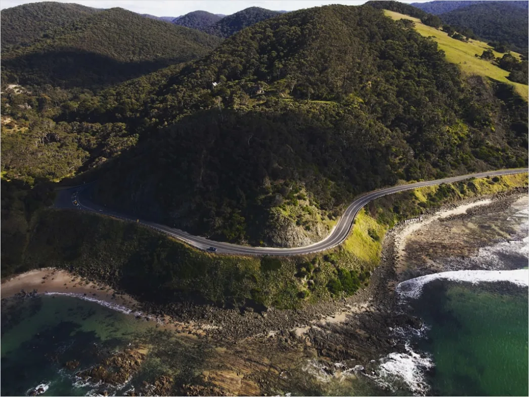 Detail Aerial Coastal Road Number 5