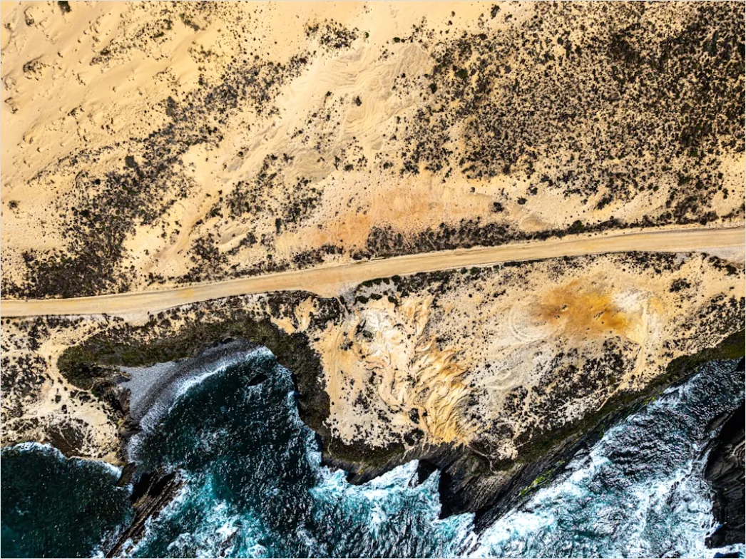 Detail Aerial Coastal Road Number 7
