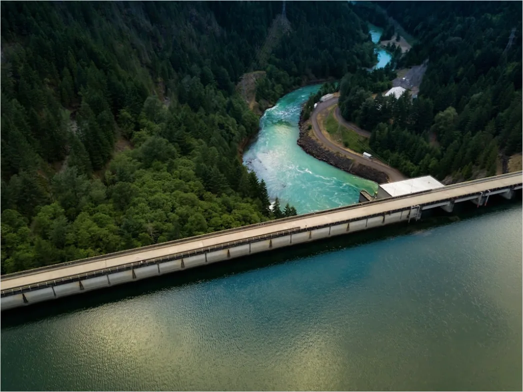 Detail Aerial Dam And Spillway Number 3