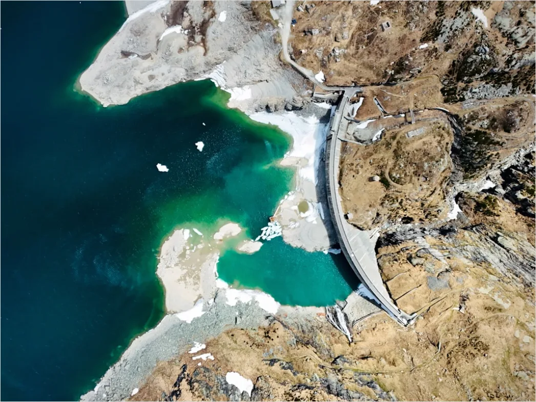 Detail Aerial Dam And Spillway Number 7