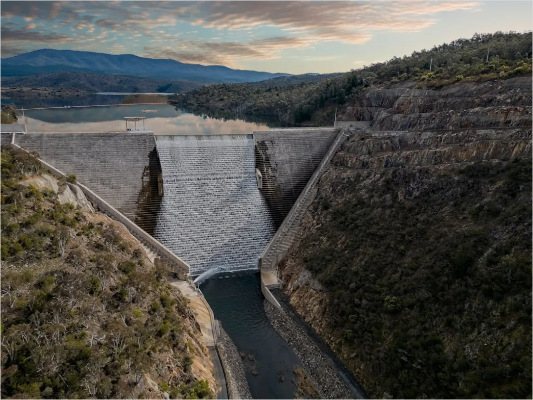 Detail Aerial Dam And Spillway Number 8