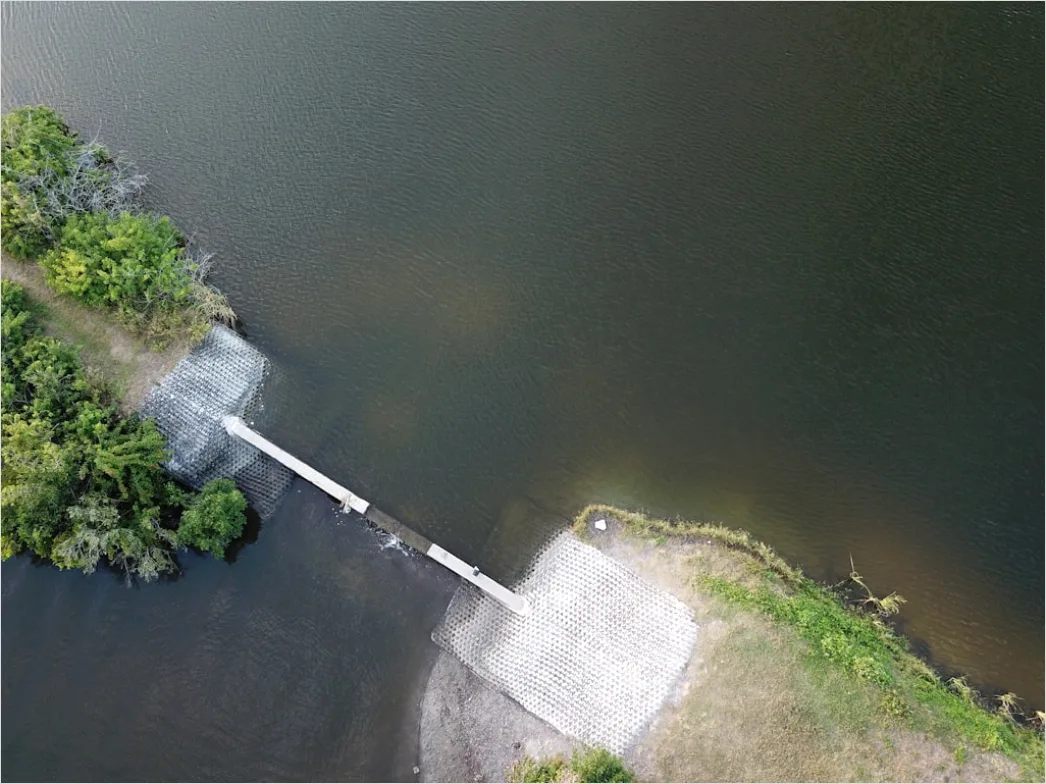 Detail Aerial Dam And Spillway Number 9