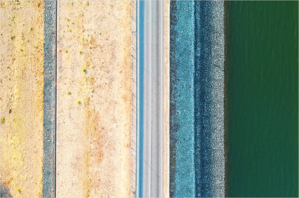 Detail Aerial Dam And Spillway Number 10