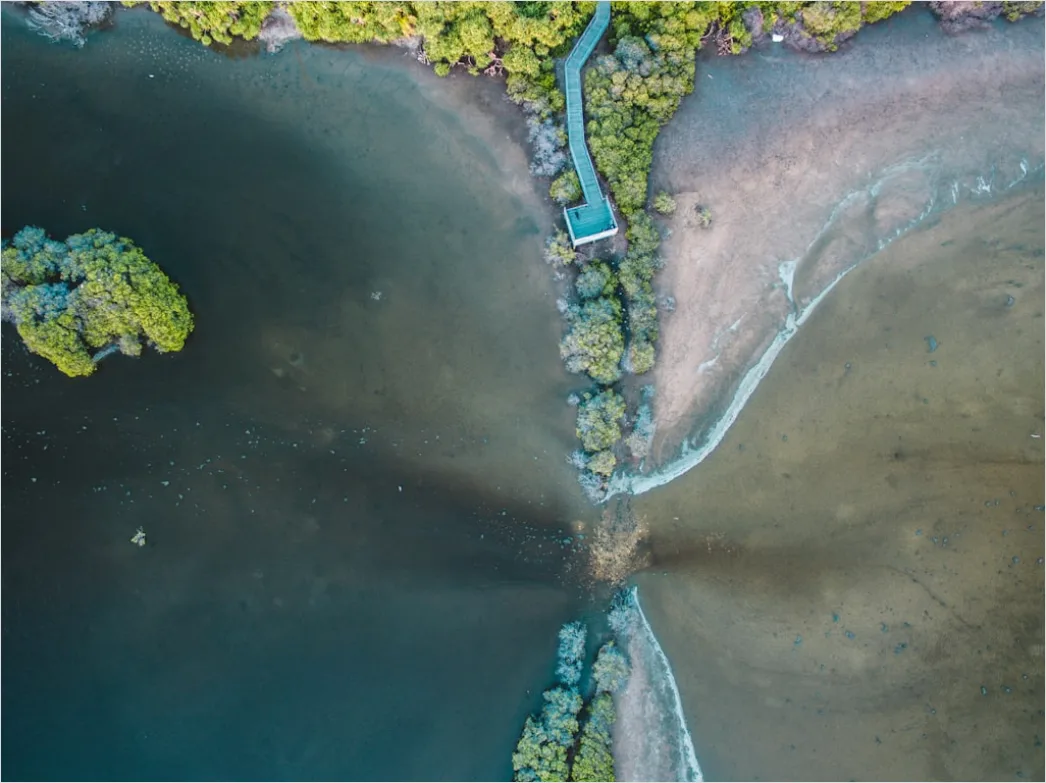 Detail Aerial Estuary From Above Number 15