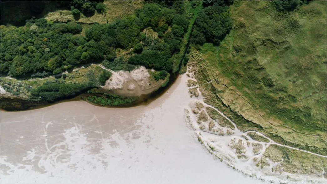 Detail Aerial Estuary From Above Number 18