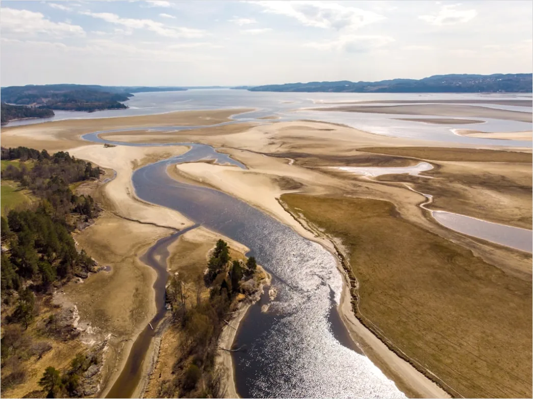 Detail Aerial Estuary From Above Number 6