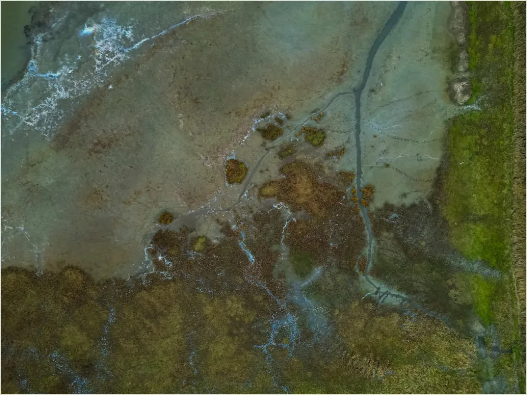 Detail Aerial Estuary From Above Number 9