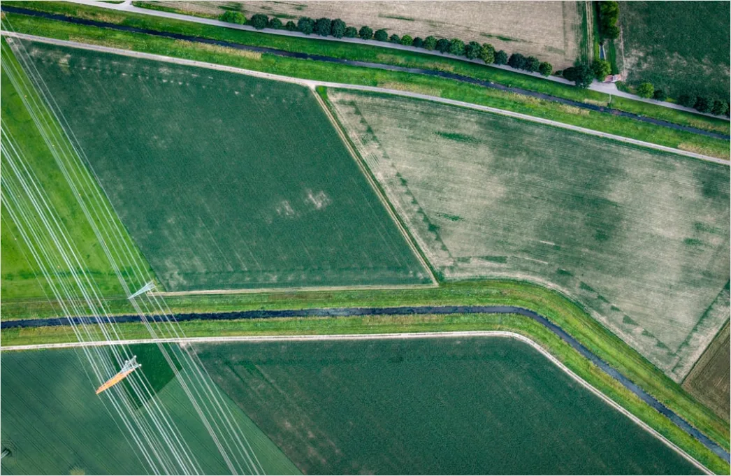 Detail Aerial Farmland Geometric Pattern Number 13