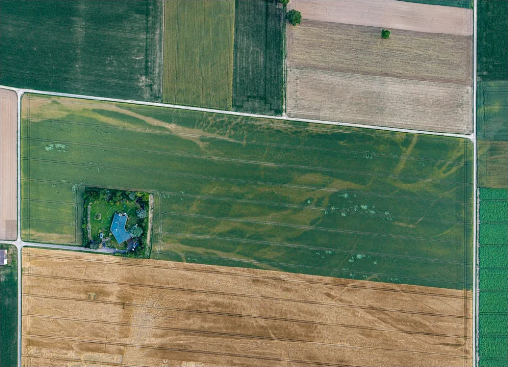 Detail Aerial Farmland Geometric Pattern Number 14